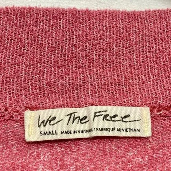 We The Free Stay With Me Hacci Top Women's Small Raspberry Pink Long Sleeve GUC - Picture 10 of 10